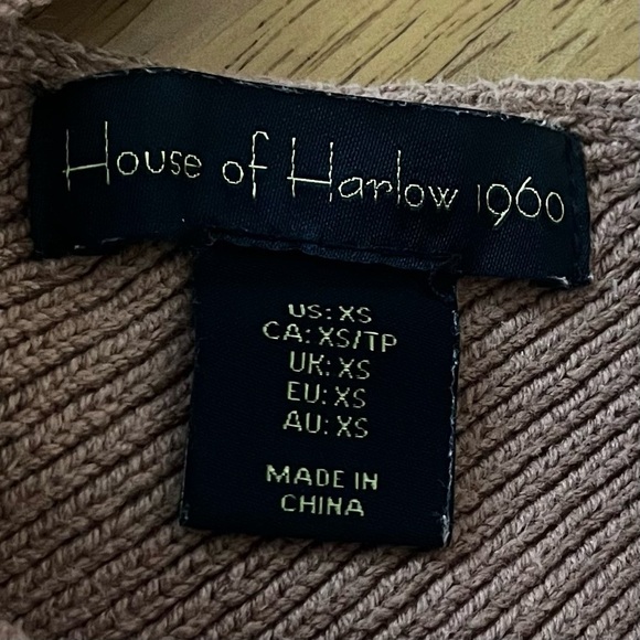 House of Harlow 1960 cropped ribbed sweater tank top, size XS - Picture 2 of 4